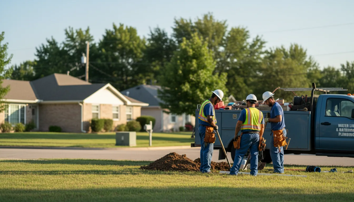 Residential water line and bathroom plumbing service in Morrison, MO